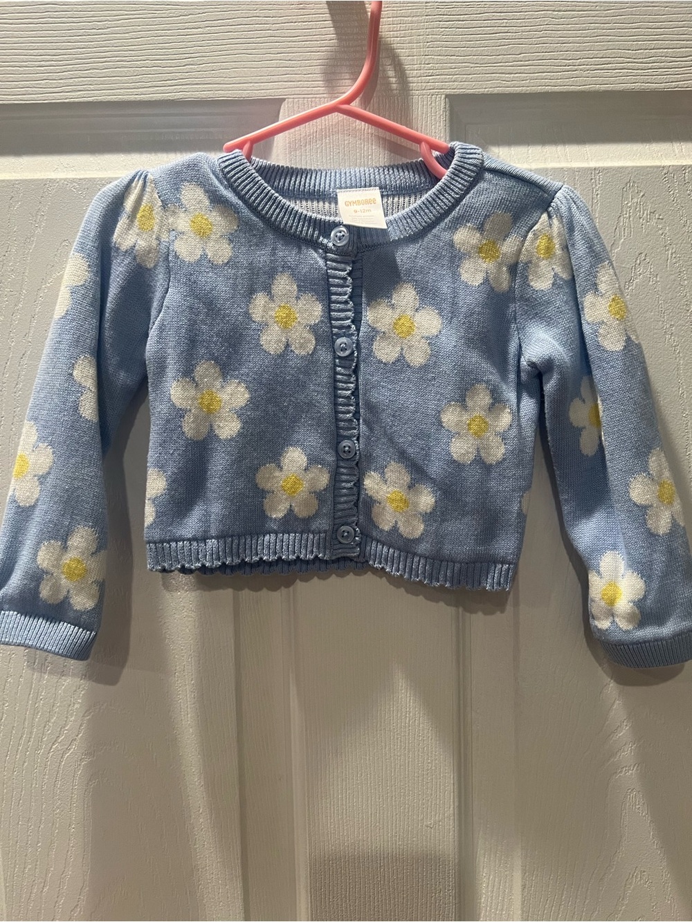 Gymboree Light Blue Floral Daisy Cardigan Sweater
